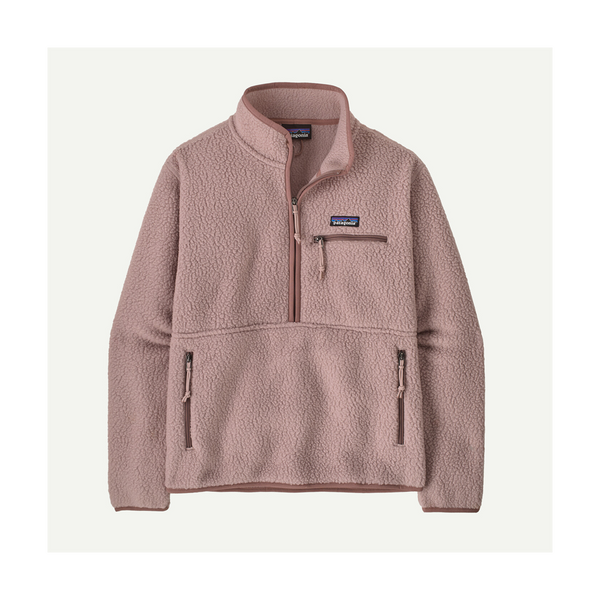 Patagonia Women's Retro Pile Marsupial Fleece Pullover Stingray Mauve