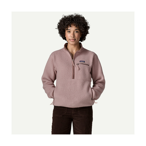 Patagonia Women's Retro Pile Marsupial Fleece Pullover Stingray Mauve