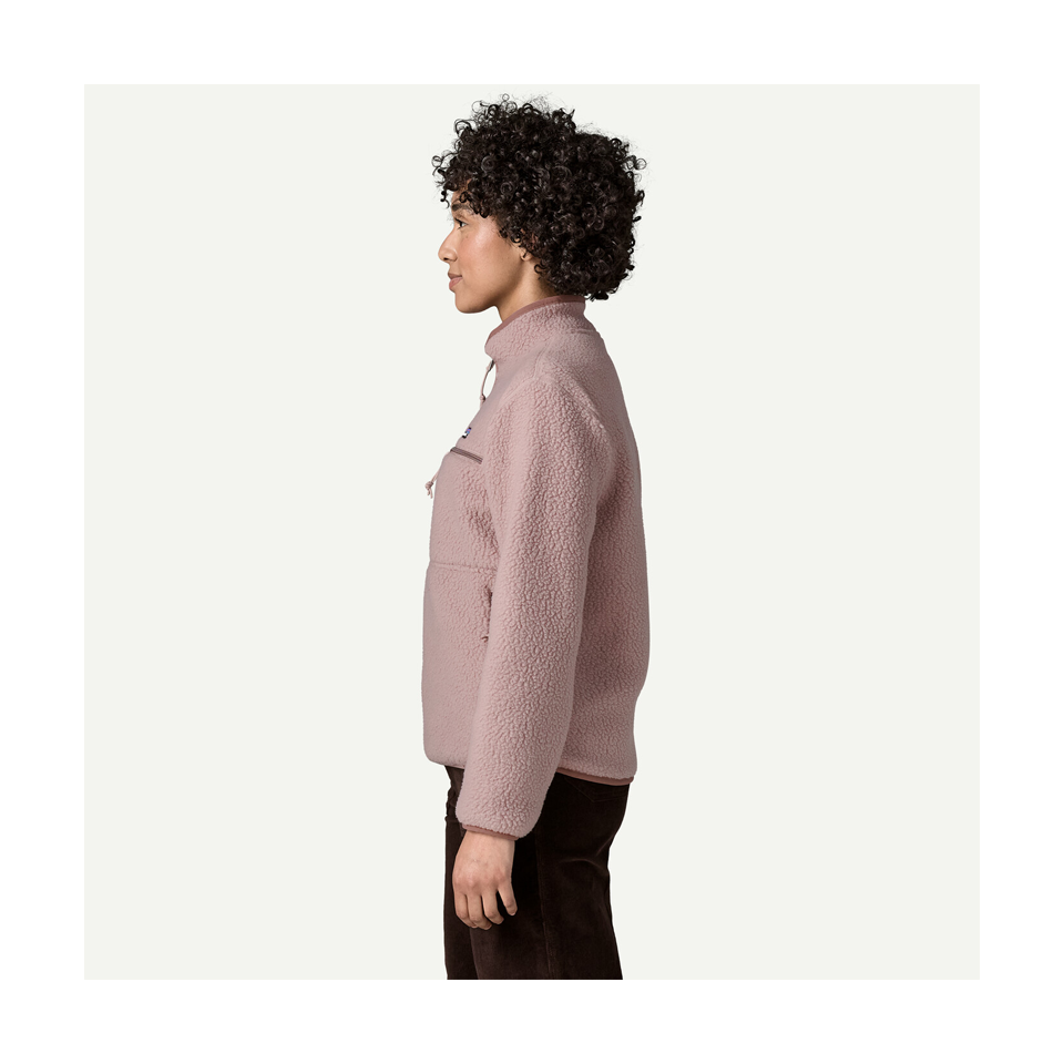 Patagonia Women's Retro Pile Marsupial Fleece Pullover Stingray Mauve