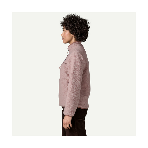 Patagonia Women's Retro Pile Marsupial Fleece Pullover Stingray Mauve