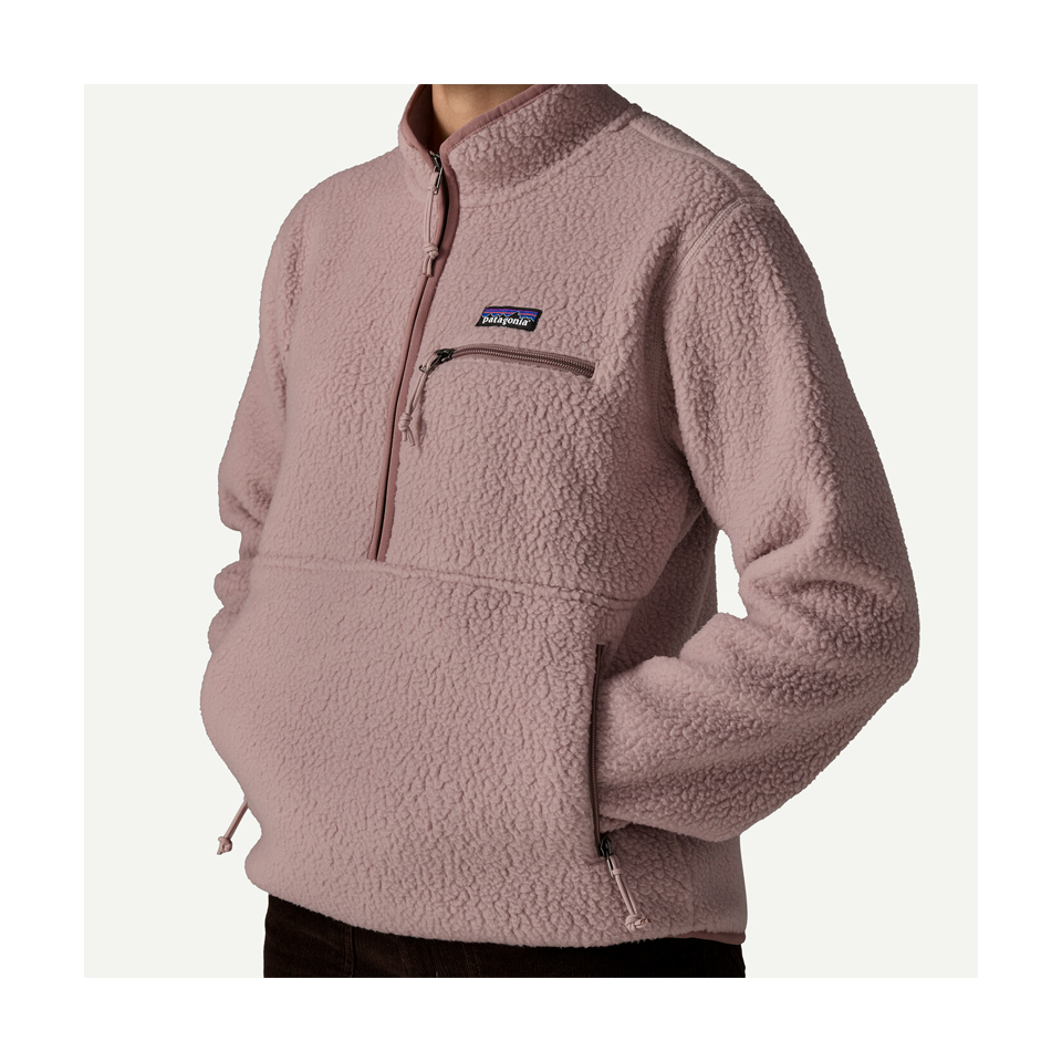Patagonia Women's Retro Pile Marsupial Fleece Pullover Stingray Mauve