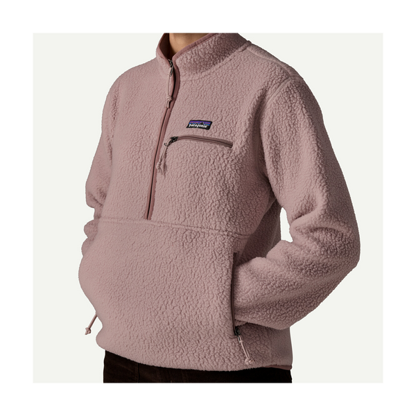 Patagonia Women's Retro Pile Marsupial Fleece Pullover Stingray Mauve