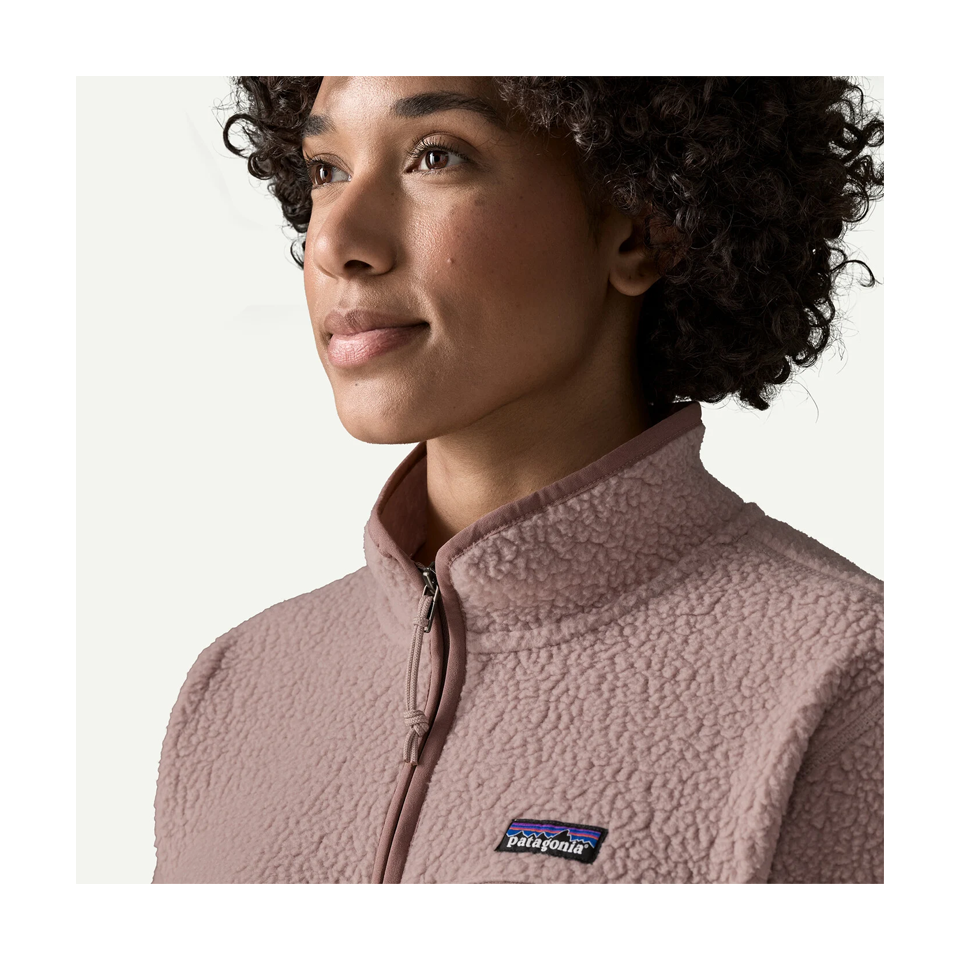 Patagonia Women's Retro Pile Marsupial Fleece Pullover Stingray Mauve