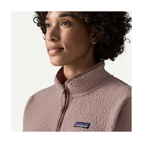 Patagonia Women's Retro Pile Marsupial Fleece Pullover Stingray Mauve