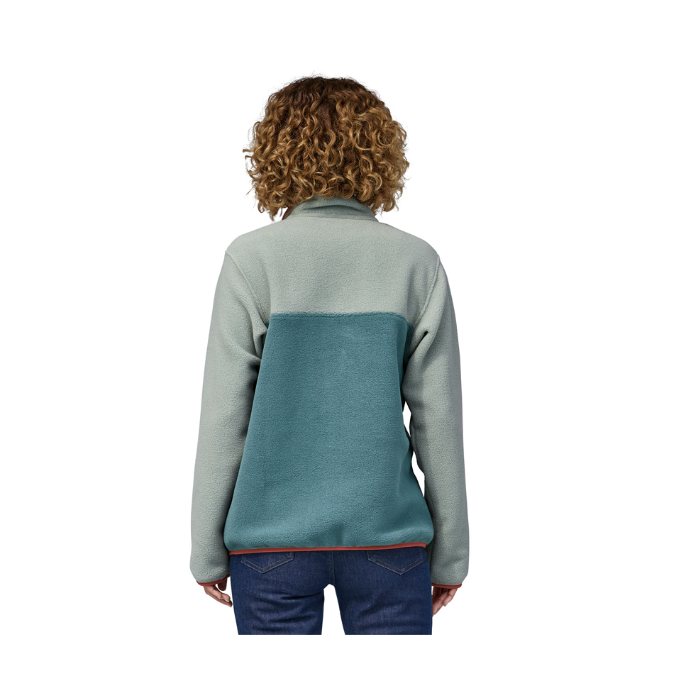 Patagonia Women's Lightweight Synchilla Snap-T Pullover Nouveau Green w/Sleet Green