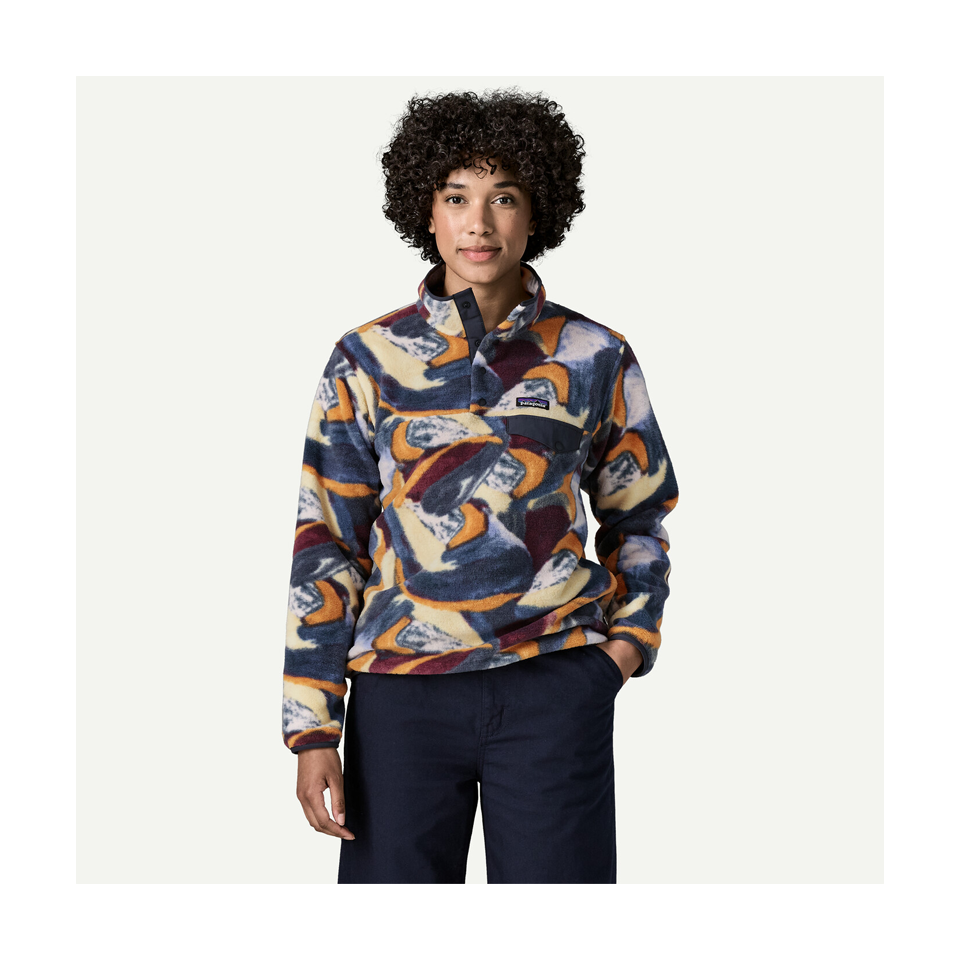 Patagonia Women's Lightweight Synchilla Snap-T Fleece Pullover Smudge: Smolder Blue