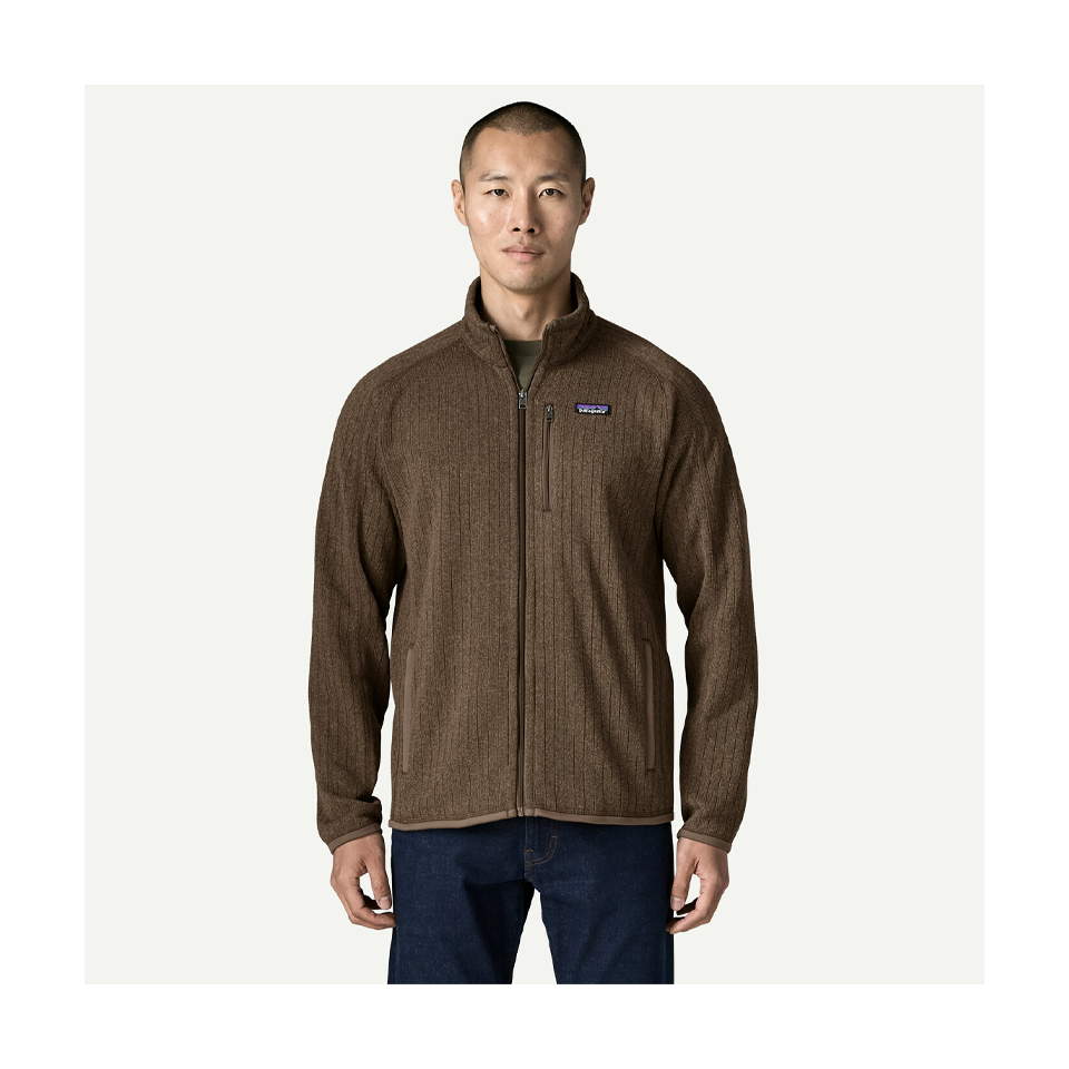 Patagonia Men's Better Sweater Fleece Jacket Marlow Brown Rib Knit