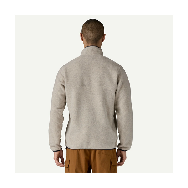 Patagonia Men's Lightweight Synchilla Snap-T Fleece Pullover Oatmeal Heather w/New Navy