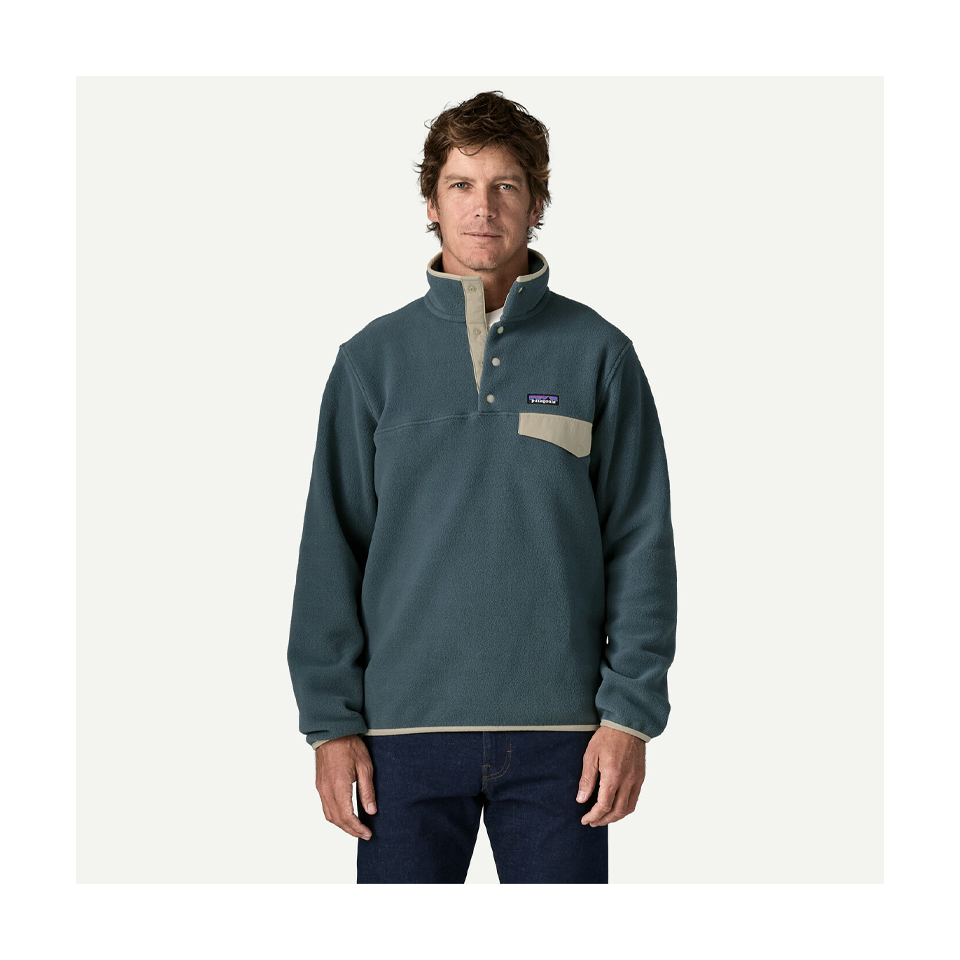 Patagonia Men's Lightweight Synchilla Snap-T Fleece Pullover Summit Blue