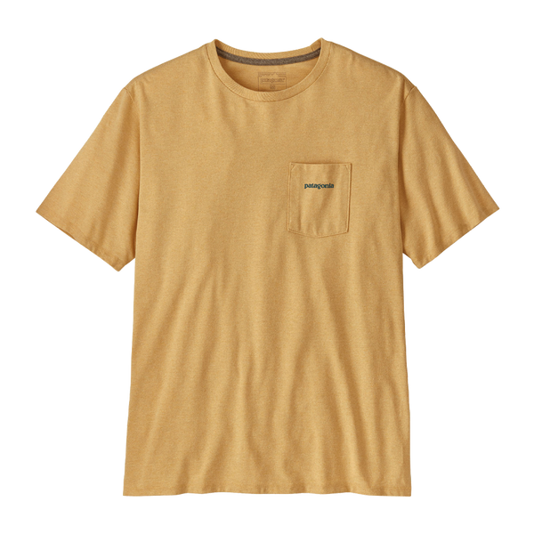 Patagonia Men's Boardshort Logo Pocket Responsibili-Tee Beeswax Tan