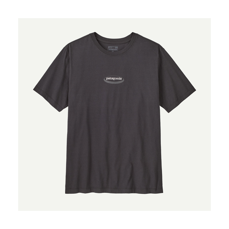 Patagonia Men's '95 Oval Logo T-Shirt Ink Black
