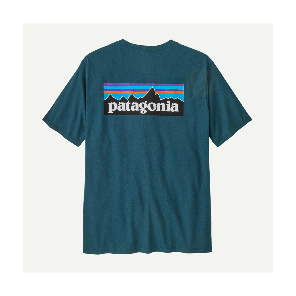 Patagonia Men's P-6 Logo Responsibili-Tee Glacial Blue