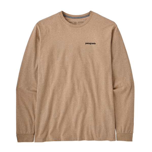 Patagonia Men's Long-Sleeved P-6 Logo Responsibili-Tee Grayling Brown