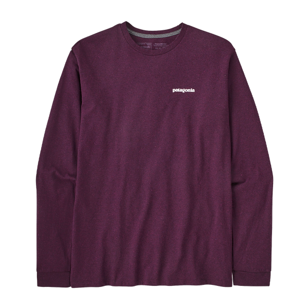 Patagonia Men's Long-Sleeved P-6 Logo Responsibili-Tee Night Plum