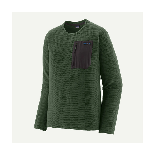 Patagonia Men's R1 Air Fleece Crewneck Treeline Green