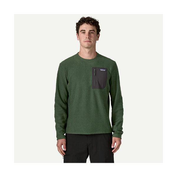 Patagonia Men's R1 Air Fleece Crewneck Treeline Green