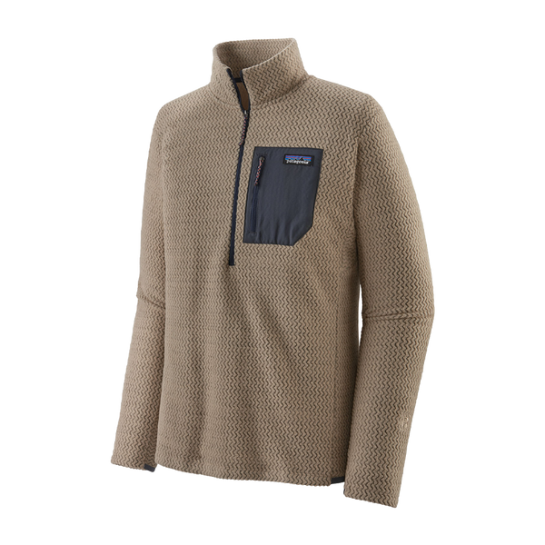 Patagonia Men's R1 Air Zip-Neck Oar Tan