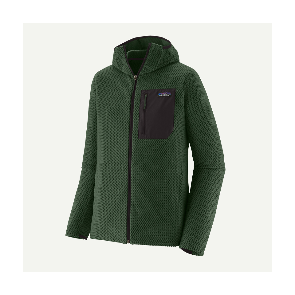 Patagonia Men's R1 Air Fleece Full-Zip Hoody Treeline Green
