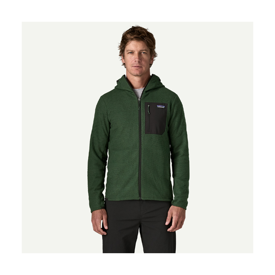 Patagonia Men's R1 Air Fleece Full-Zip Hoody Treeline Green