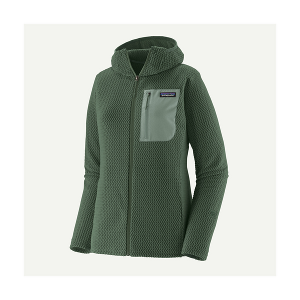 Patagonia Women's R1 Air Fleece Full-Zip Hoody Canopy Green