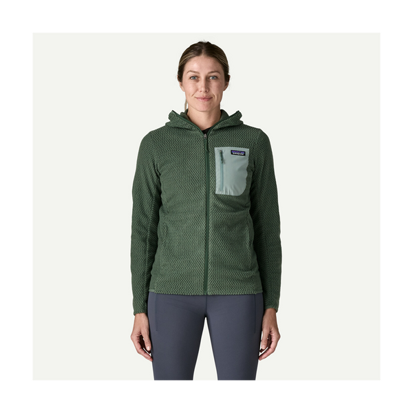 Patagonia Women's R1 Air Fleece Full-Zip Hoody Canopy Green