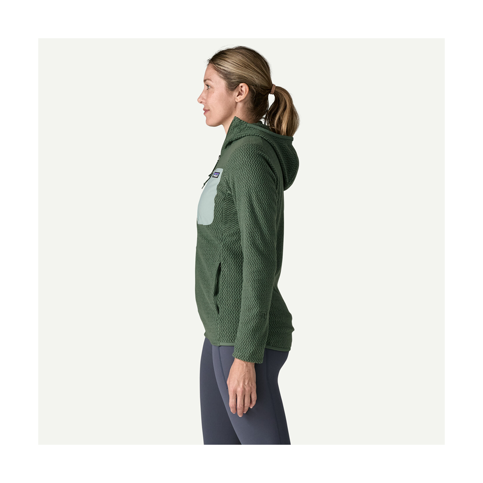 Patagonia Women's R1 Air Fleece Full-Zip Hoody Canopy Green