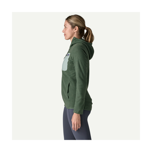 Patagonia Women's R1 Air Fleece Full-Zip Hoody Canopy Green