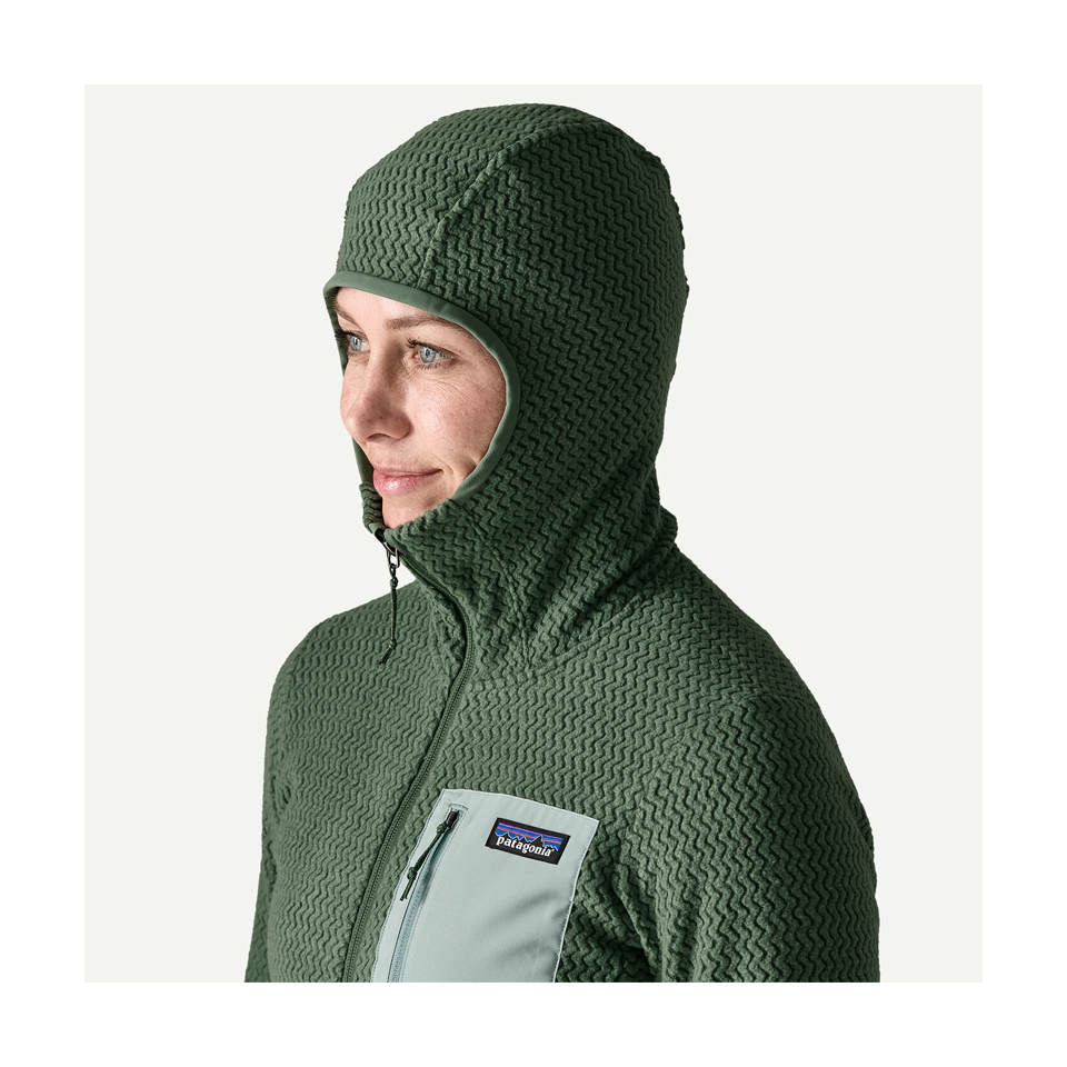Patagonia Women's R1 Air Fleece Full-Zip Hoody Canopy Green