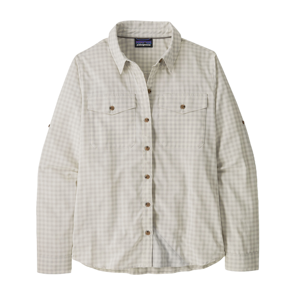 Patagonia Women's Long-Sleeved Self-Guided Sun Shirt North Fork: Crisp Grey