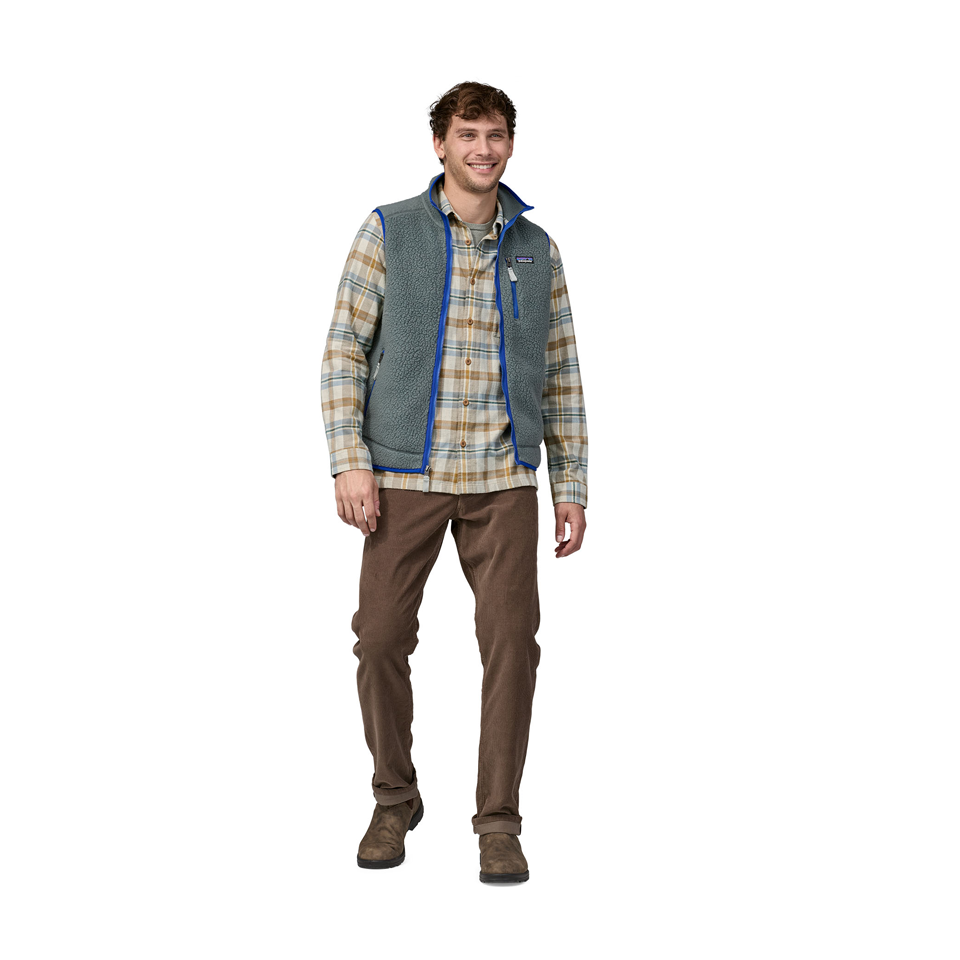 Patagonia Men's Long-Sleeved Organic Cotton Midweight Fjord Flannel Shirt Fields: Natural
