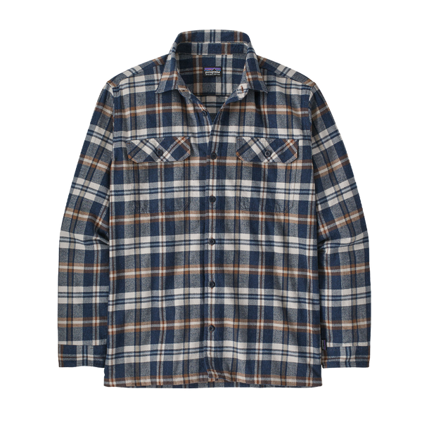 Patagonia Men's Long-Sleeved Organic Cotton Midweight Fjord Flannel Shirt Fields: New Navy