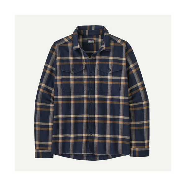 Patagonia Men's Fjord Flannel Shirt Crossing: New Navy