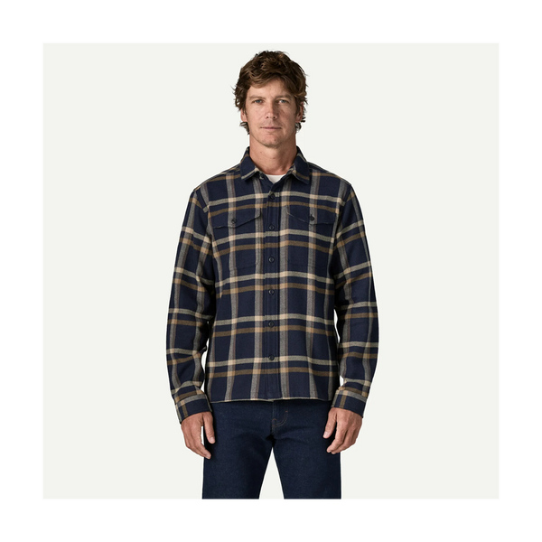 Patagonia Men's Fjord Flannel Shirt Crossing: New Navy
