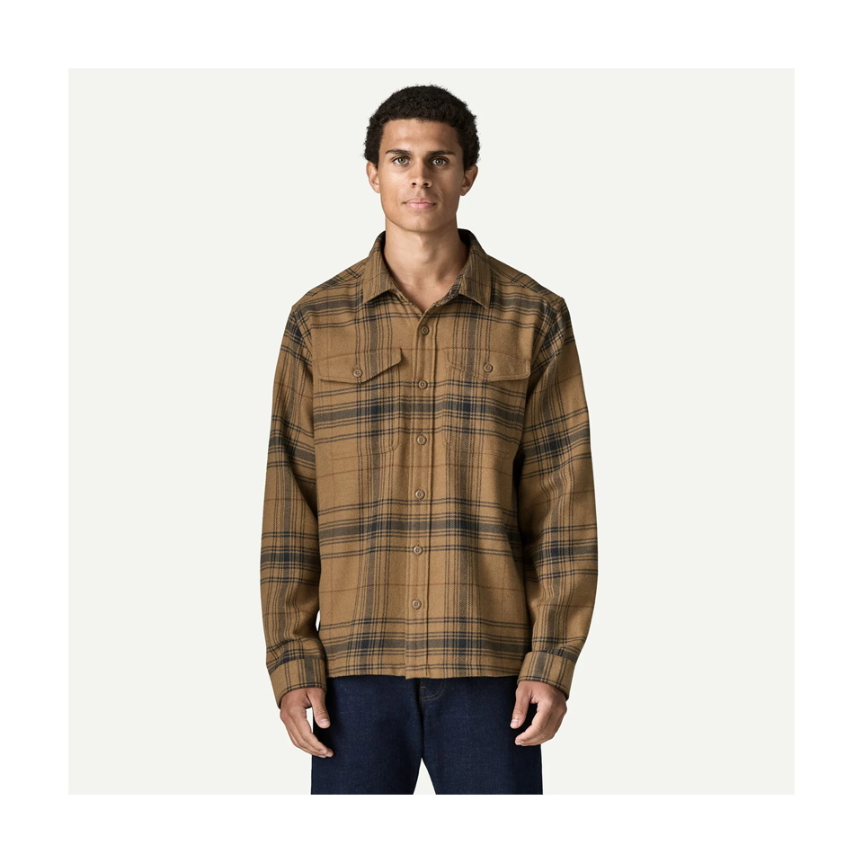 Patagonia Men's Fjord Flannel Shirt Dissolve: Slab Khaki