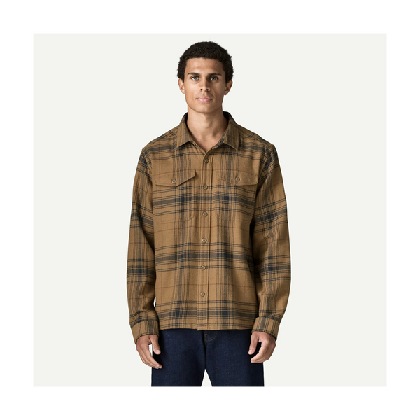Patagonia Men's Fjord Flannel Shirt Dissolve: Slab Khaki