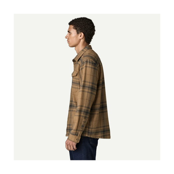 Patagonia Men's Fjord Flannel Shirt Dissolve: Slab Khaki