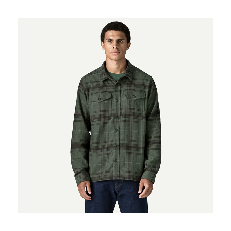 Patagonia Men's Fjord Flannel Shirt Dissolve: Treeline Green