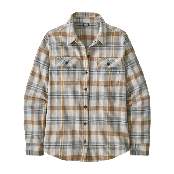 Patagonia Women's Long-Sleeved Organic Cotton Midweight Fjord Flannel Shirt Fields: Natural