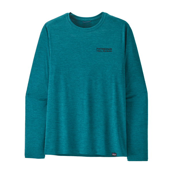 Patagonia Men's Long-Sleeved Capilene Cool Daily Graphic Shirt - Lands Tree Trotter: Belay Blue X-Dye