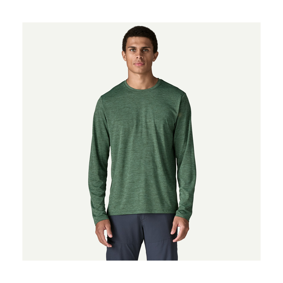 Patagonia Men's Long-Sleeved Capilene Cool Daily Shirt Canopy Green - Light Canopy Green X-Dye