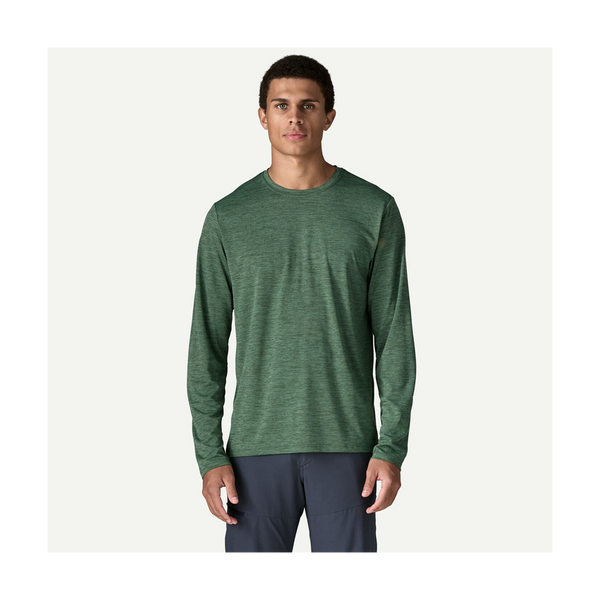 Patagonia Men's Long-Sleeved Capilene Cool Daily Shirt Canopy Green - Light Canopy Green X-Dye
