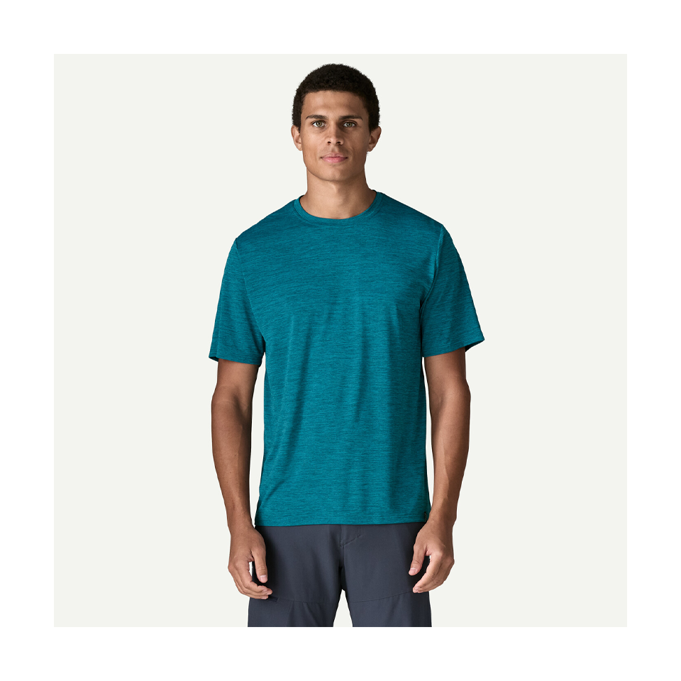 Patagonia Men's Capilene Cool Daily Shirt Glacial Blue - Light Glacial Blue X-Dye