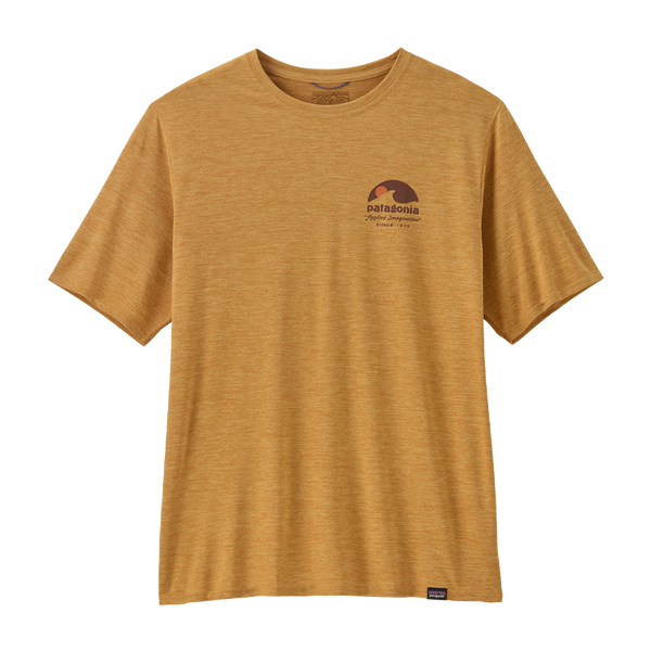 Patagonia Men's Capilene Cool Daily Graphic Shirt Applied Imagination: Beeswax Tan X-Dye