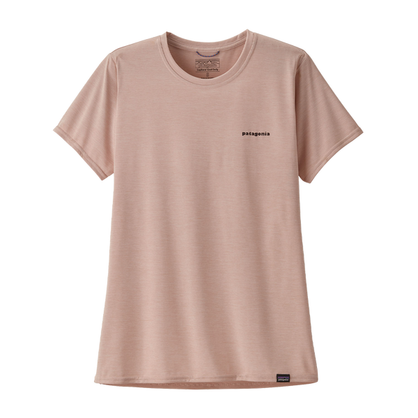Patagonia Women's Capilene Cool Daily Graphic Shirt Fitz Roy Elements: Cozy Peach X-Dye