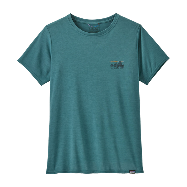 Patagonia Women's Capilene Cool Daily Graphic Shirt '73 Skyline: Wetland Blue X-Dye