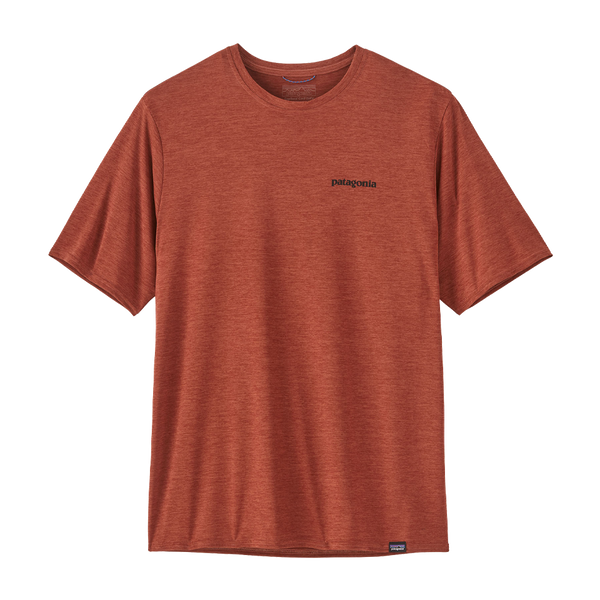 Patagonia Men's Capilene Cool Daily Graphic Shirt - Waters Boardshort Logo: Burl Red X-Dye