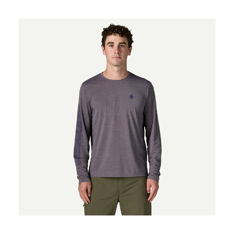 Patagonia Men's Long-Sleeved Capilene Cool Daily Shirt - Hut Tripper May Grey - Light May Grey X-Dye