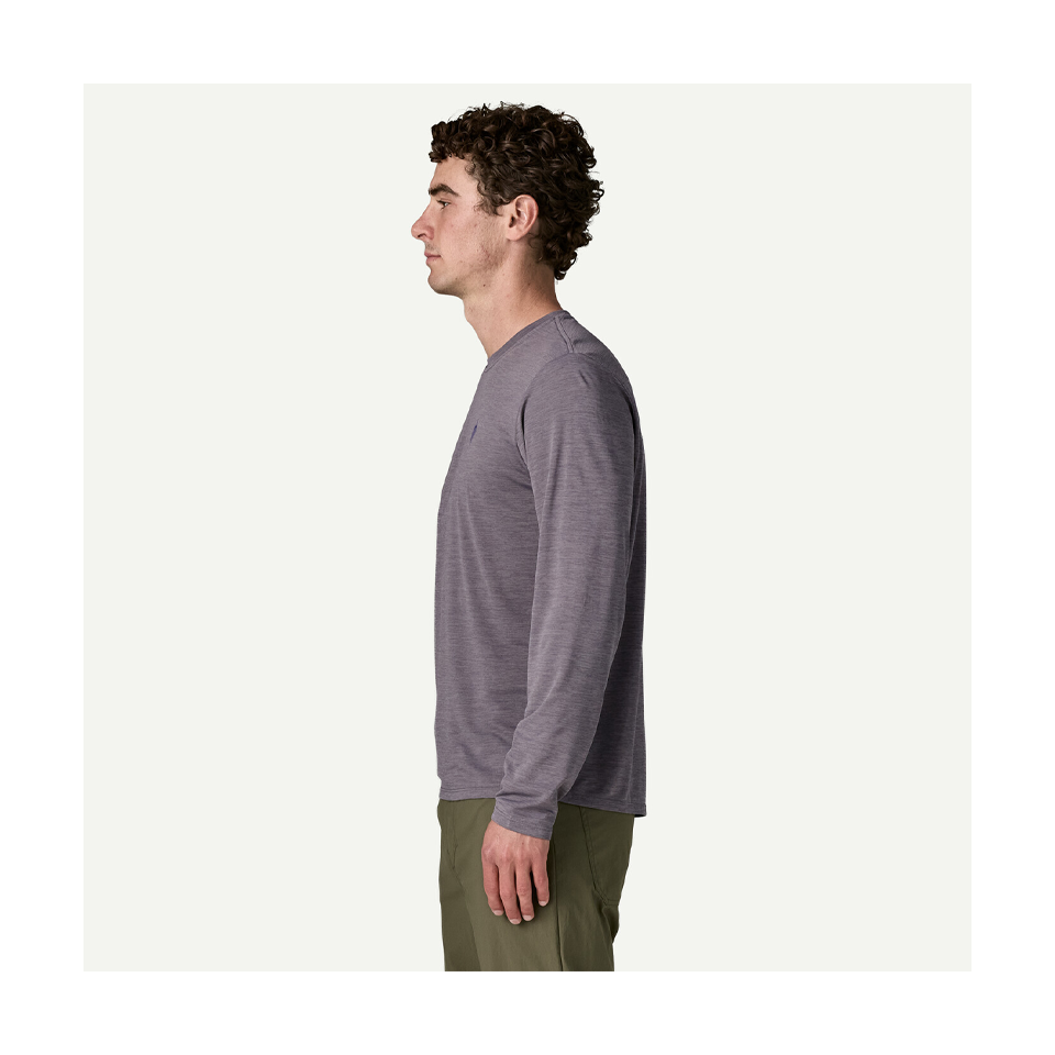 Patagonia Men's Long-Sleeved Capilene Cool Daily Shirt - Hut Tripper May Grey - Light May Grey X-Dye