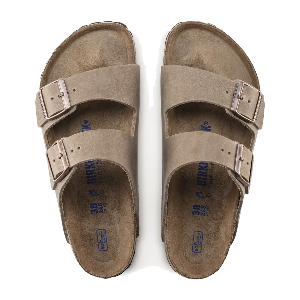 Birkenstock Arizona Soft Footbed Oiled Leather Narrow Width Tobacco