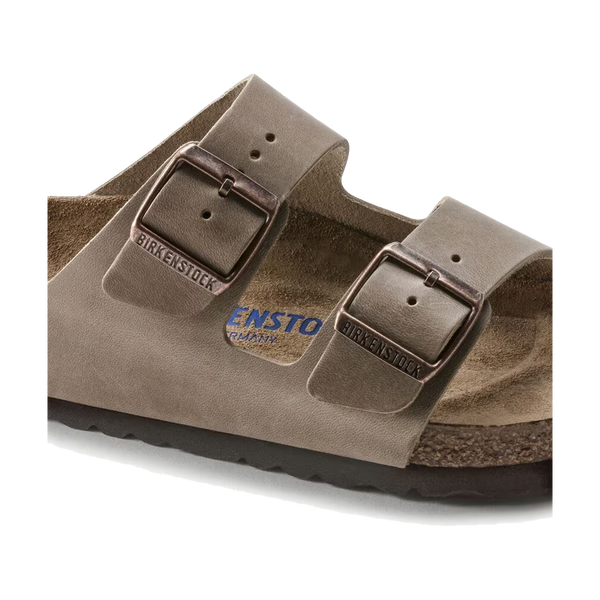 Birkenstock Arizona Soft Footbed Oiled Leather Narrow Width Tobacco